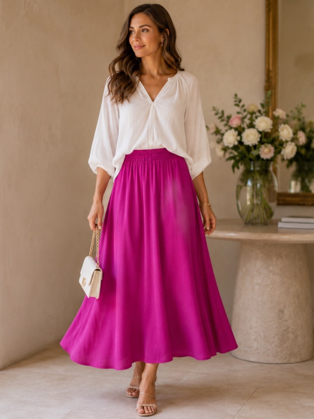 Vintage Michèle Lamy Archive Deadstock Pink Cotton Circle Skirt NWT OS